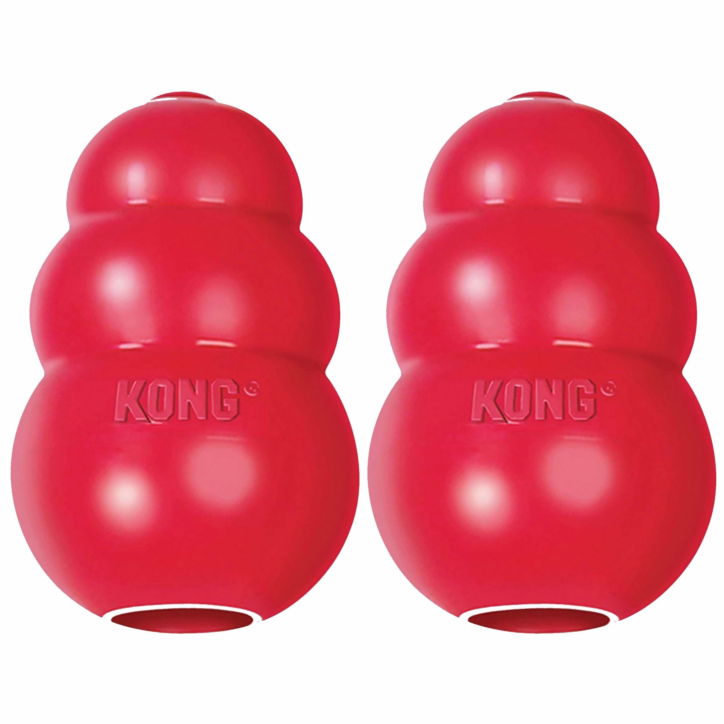 KONG Classic rubbery red body toy for durable chewing.