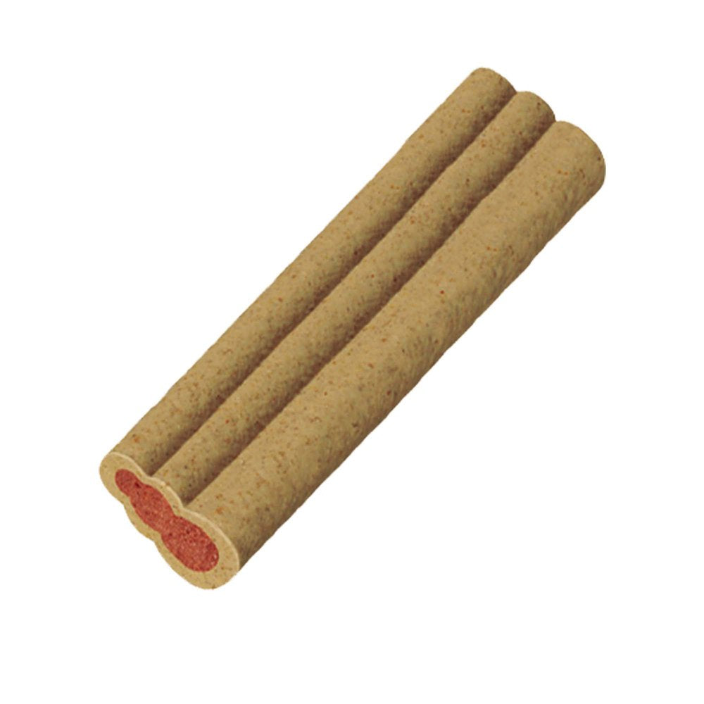 A small KONG Classic toy filled with Ziggies for training rewards.