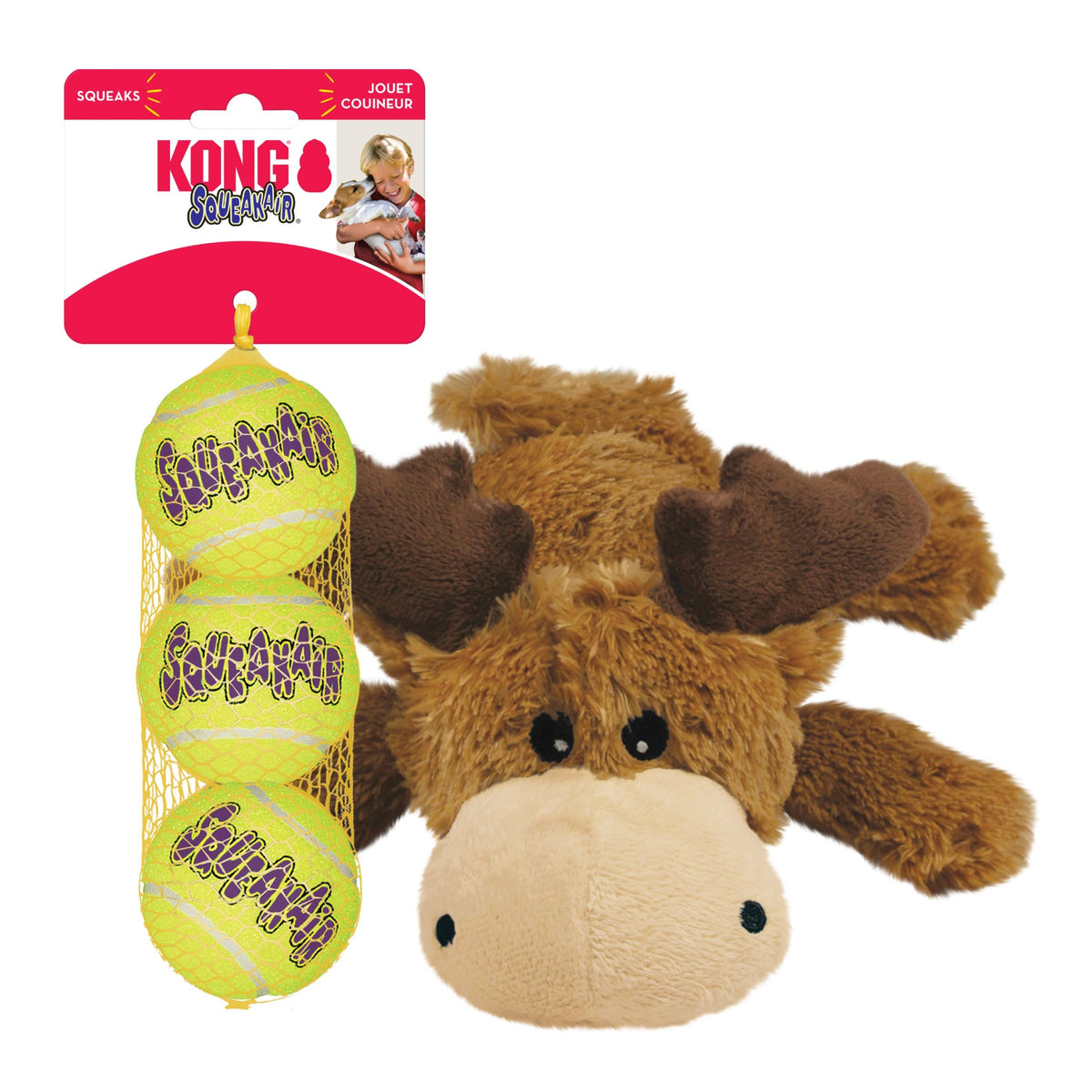 KONG Cozie Marvin Moose plush for cozy indoor play and cuddles