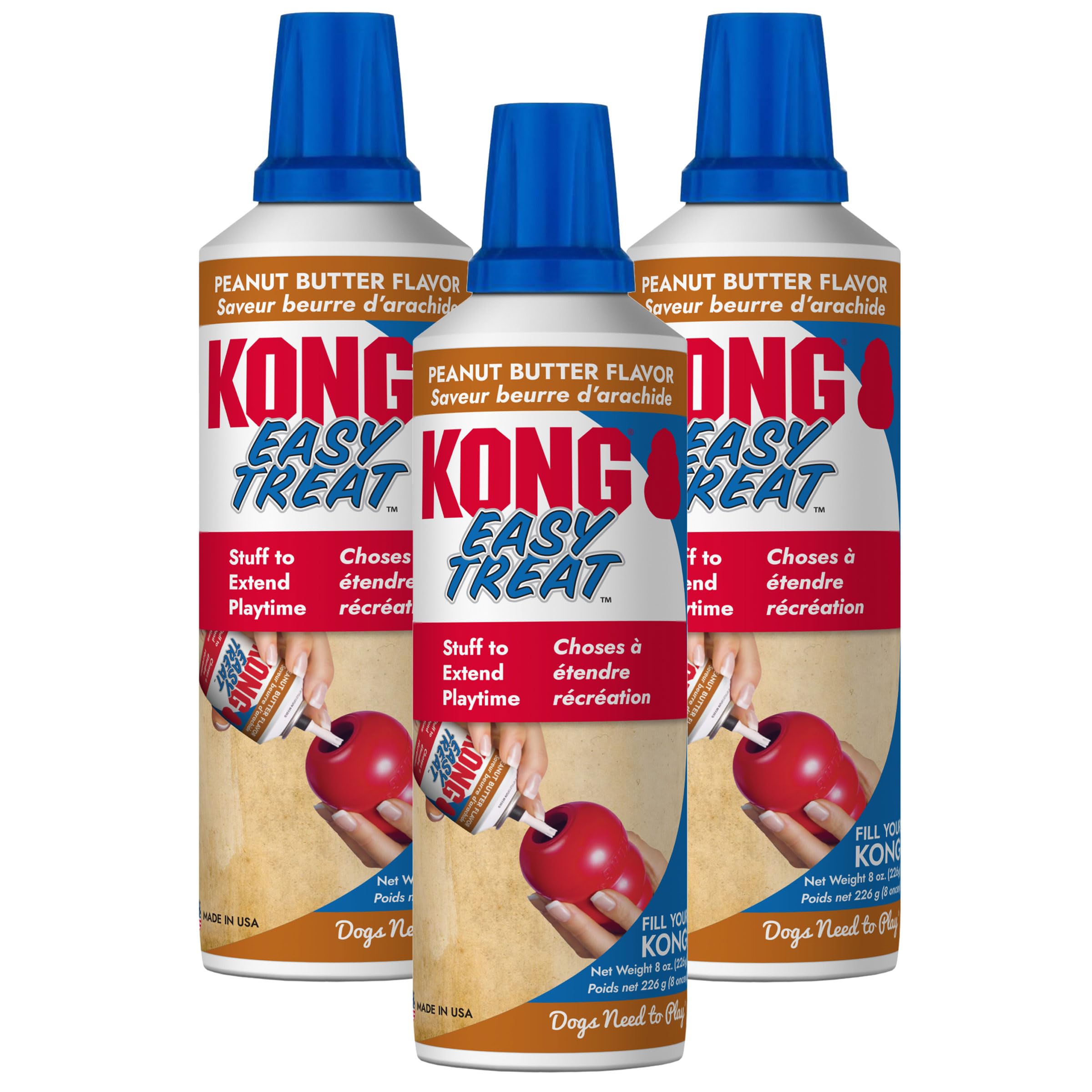 KONG Easy Treat 3-pack with assorted flavors for varied dog rewards.