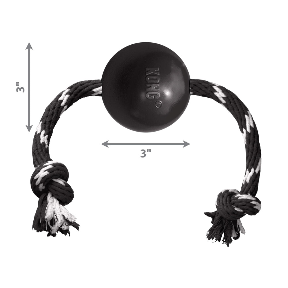 KONG Extreme ball rope for tug and play, easy throwing.