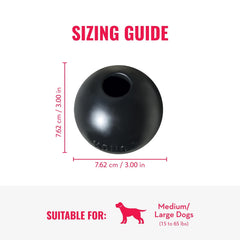 KONG Extreme Ball with Hole close-up texture highlights puncture-resistant design for interactive games