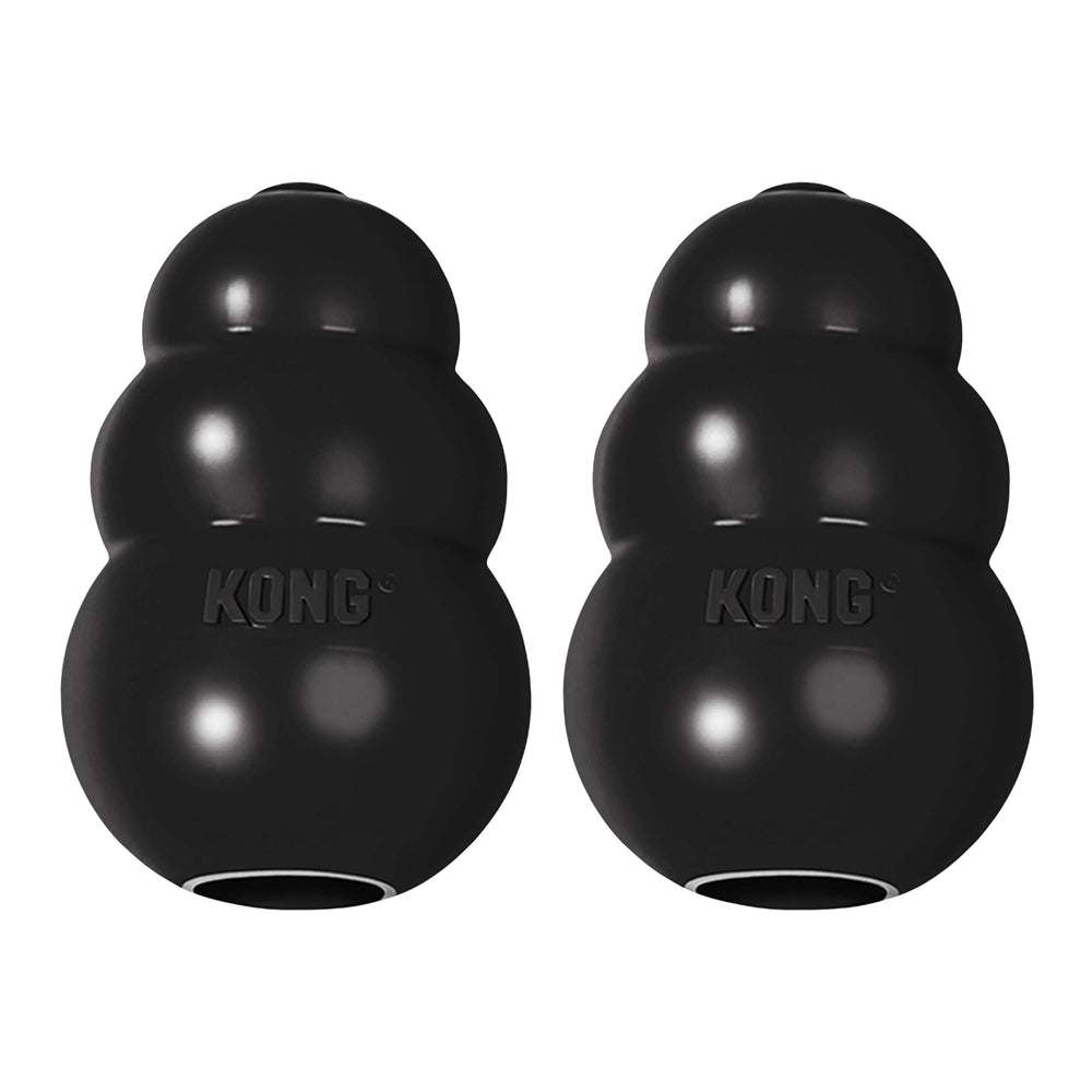 The KONG Extreme dog toy outer view highlights rugged rubber for power chewers.