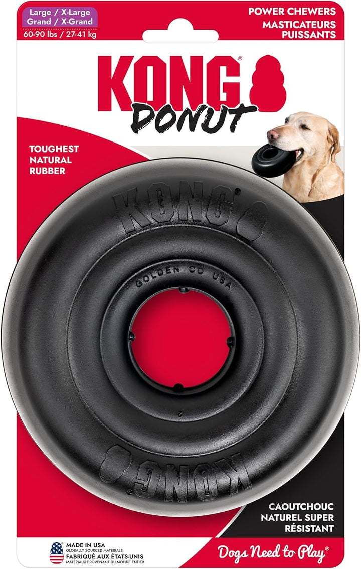 KONG Extreme Donut toy, side view, durable for powerful chewers and active play.