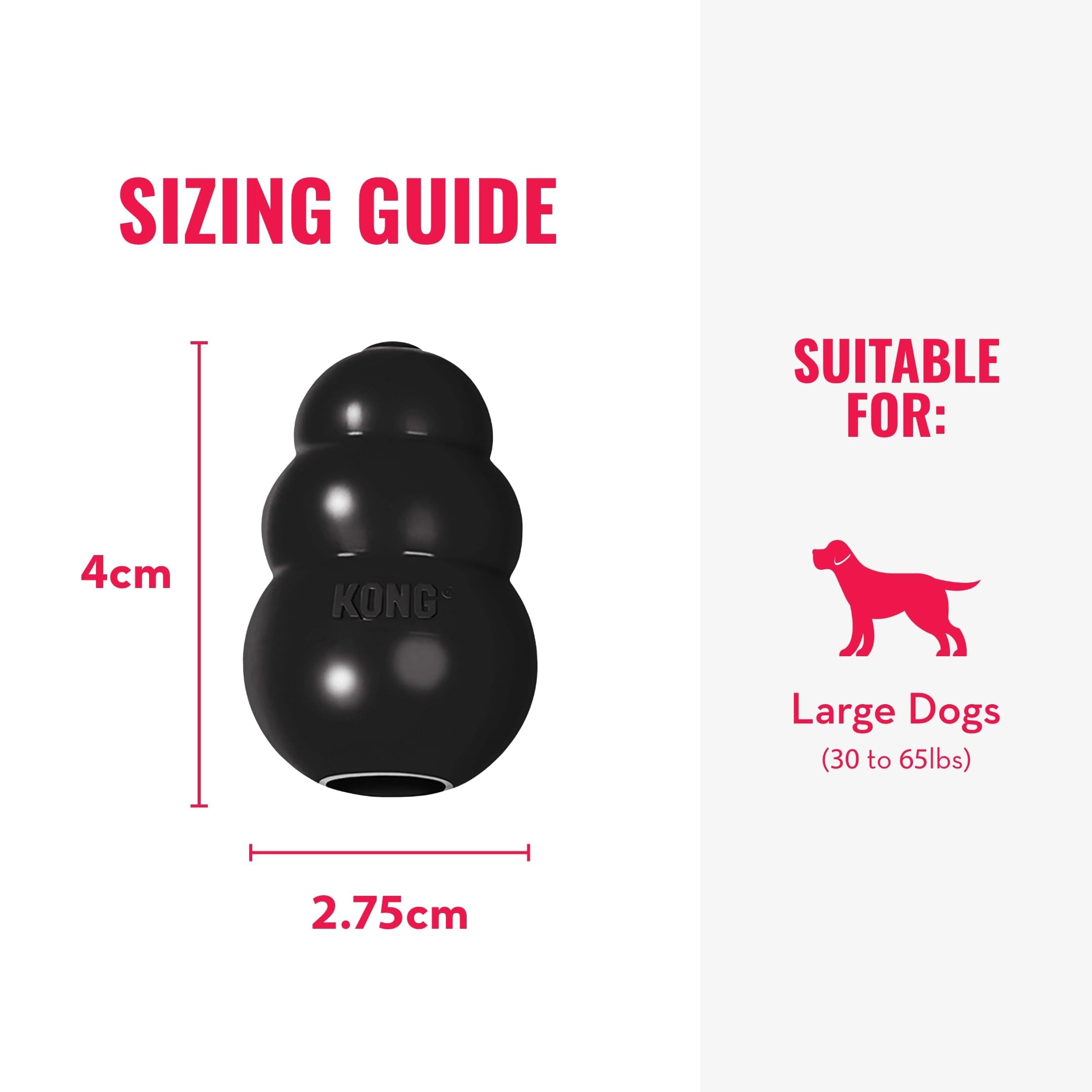 KONG Extreme durable natural rubber for power chewers.