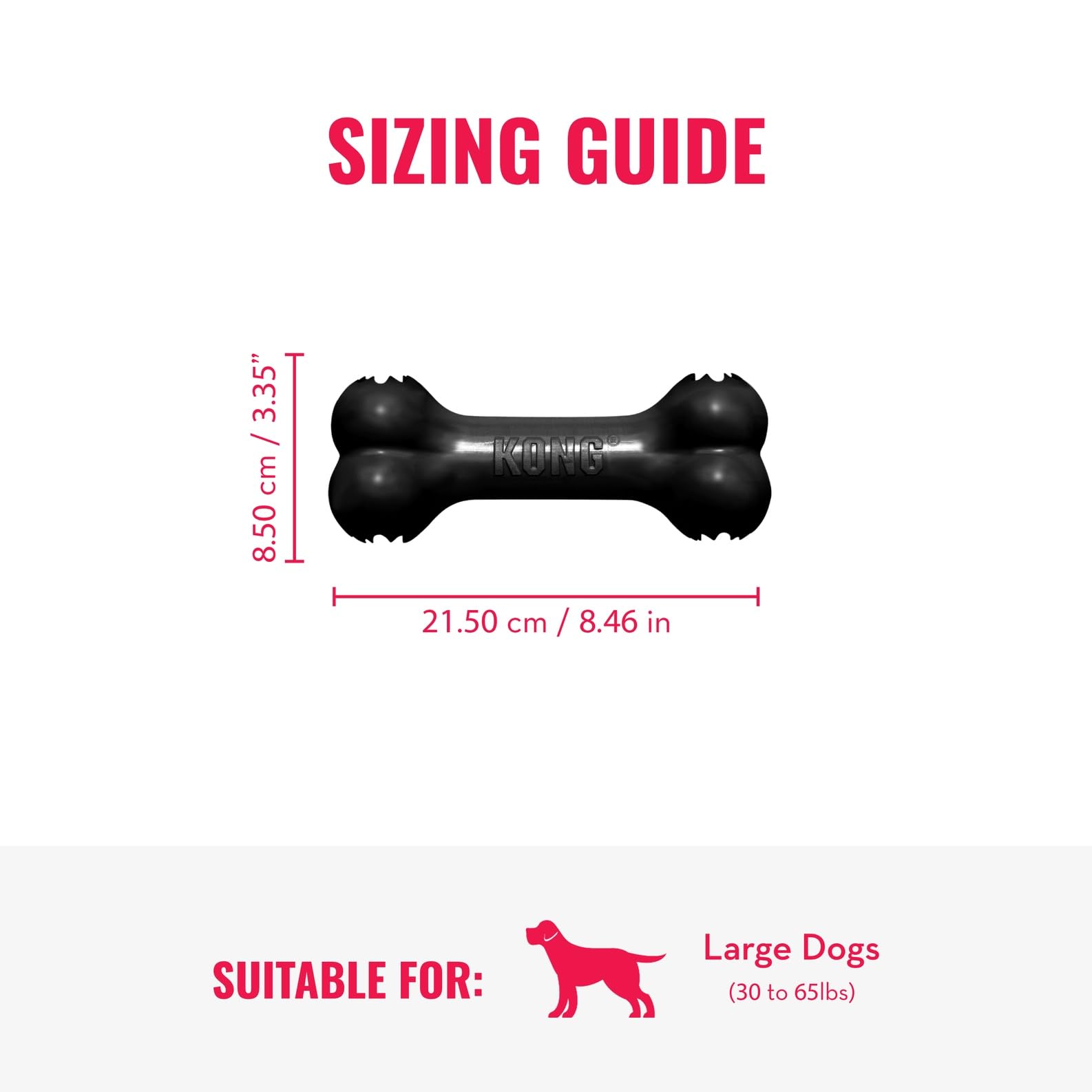 KONG Extreme Bone stuffed with snacks extends interactive chewing sessions.