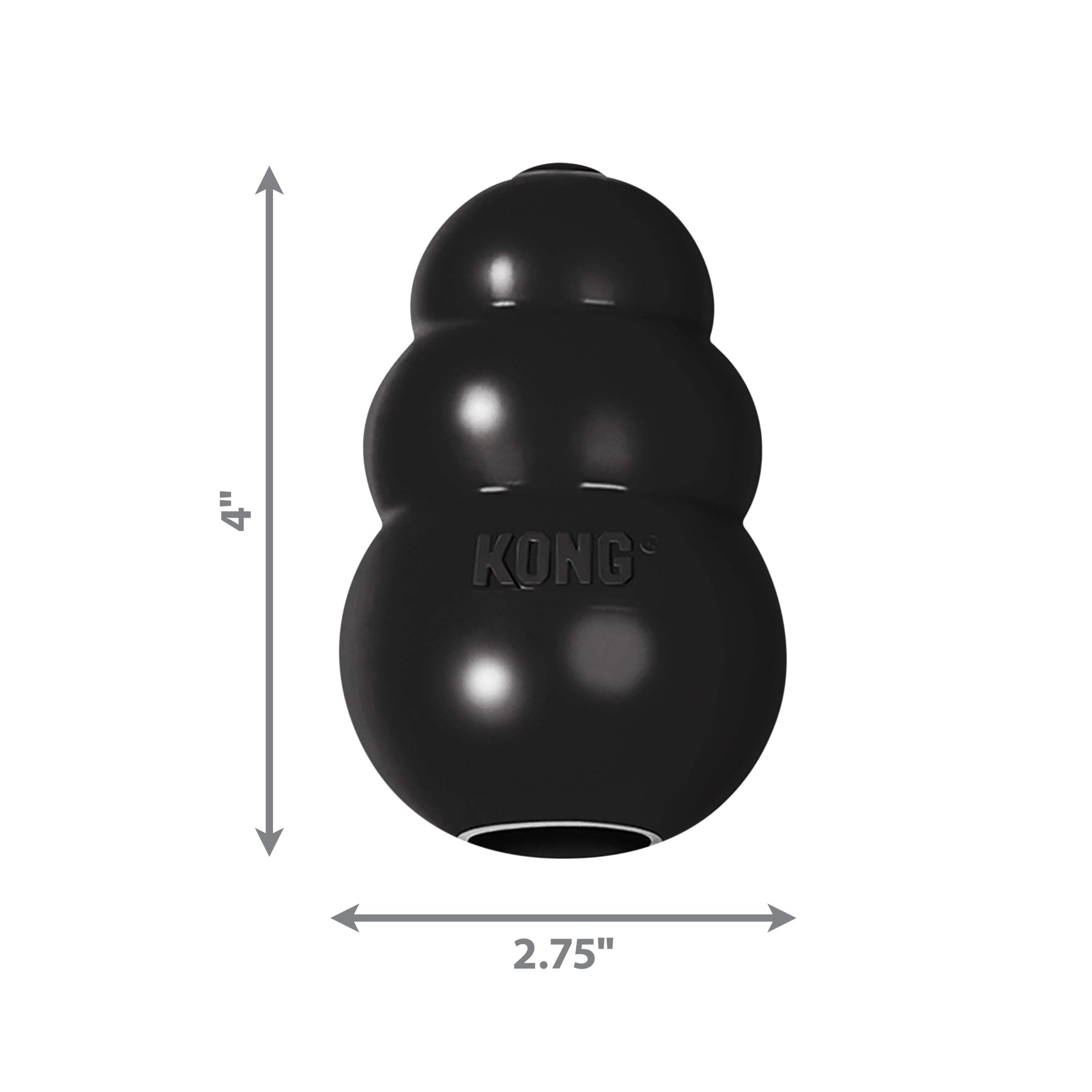 KONG Extreme large black toy stuffed with treats for enrichment