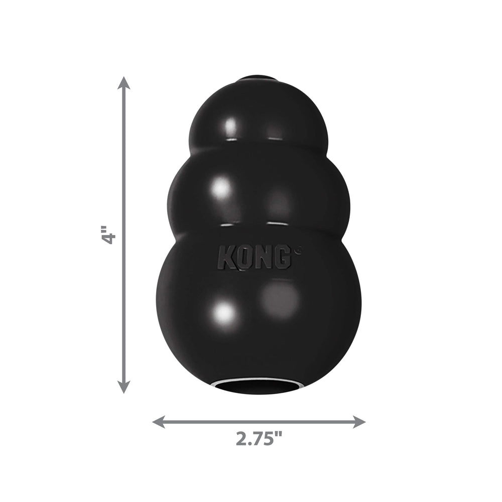 KONG Extreme large black toy stuffed with treats for enrichment