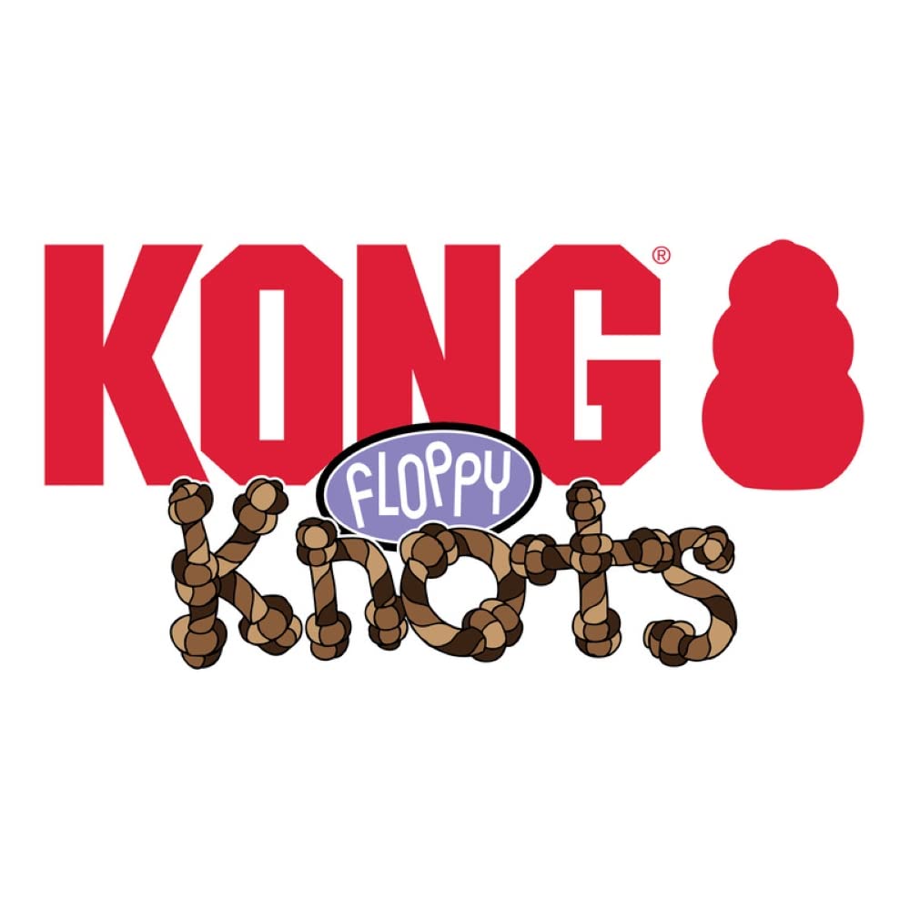 Durable textured surface of KONG Floppy Knots for engaging sessions