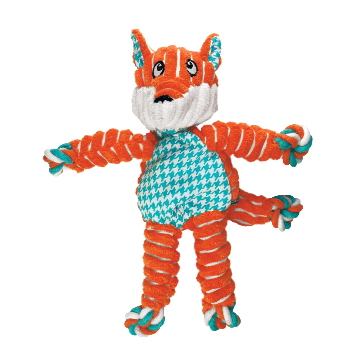 KONG Floppy Knots with internal knotted rope for engaging interactive play.