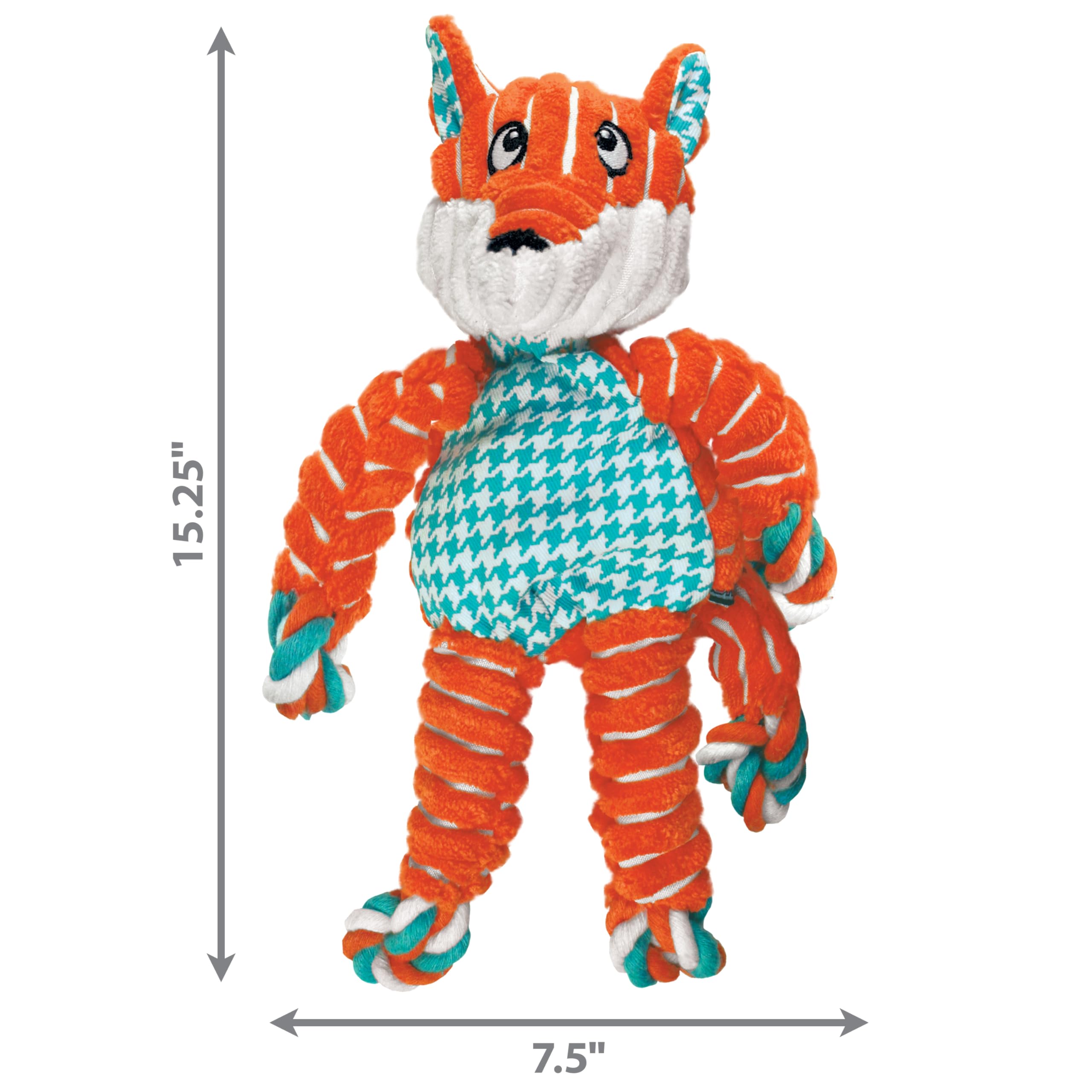 KONG Floppy Knots design reduces mess with minimal stuffing during play.