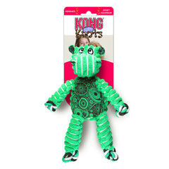 KONG Floppy Knots hippo toy with minimal stuffing to reduce mess.