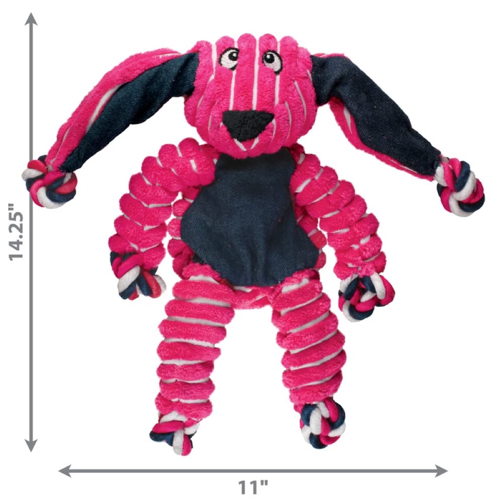 Minimal stuffing reduces mess with KONG Floppy Knots during fetch