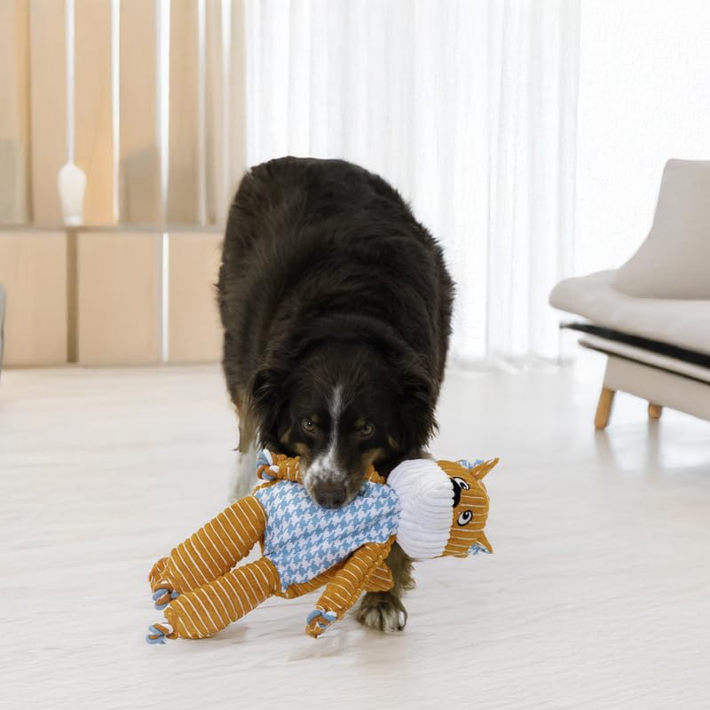 KONG Floppy Knots plush-squeaker boosts interactive play