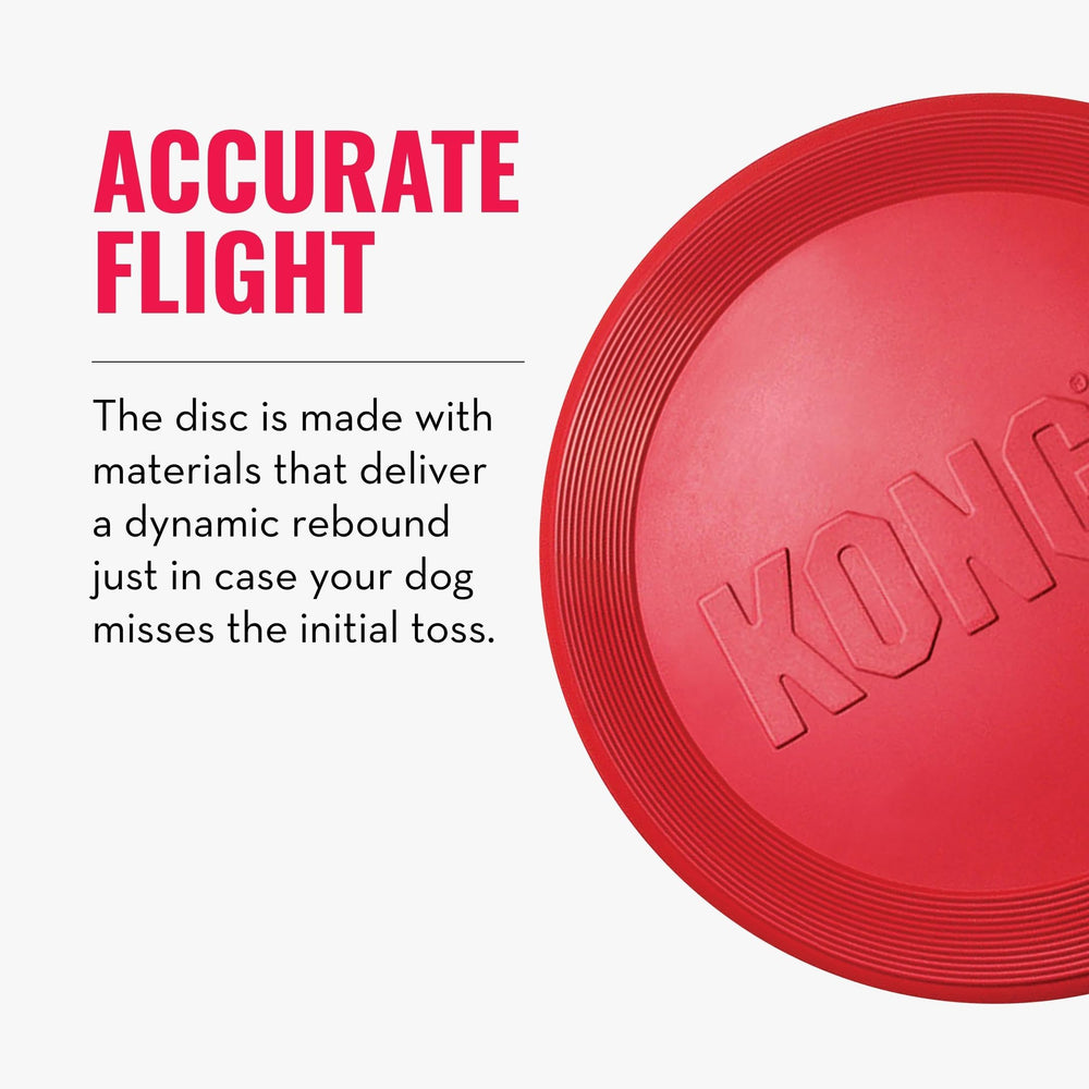 KONG Flyer fetch toy boosts healthy activity and exercise.