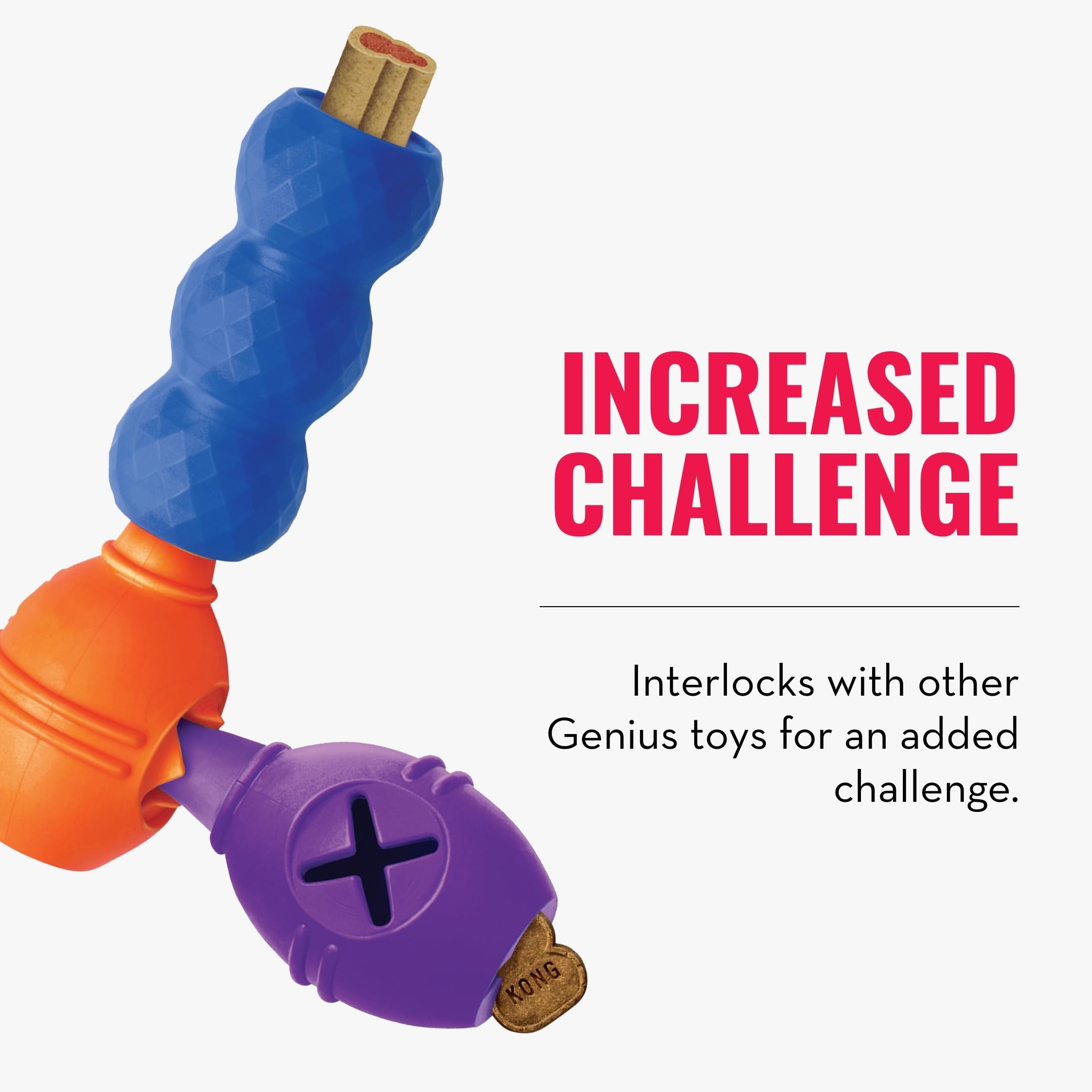 KONG Genius Mike assorted-colors presents colorful enrichment choices for pets.