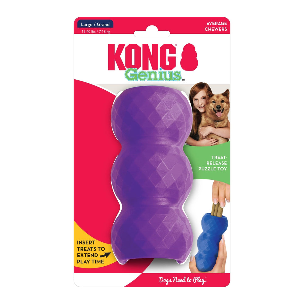 KONG Genius Mike mealtime-play-setup depicts treats transforming feeding into puzzle fun.