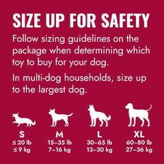 KONG Goodie Bone red showing treat dispensing feature for XL dogs