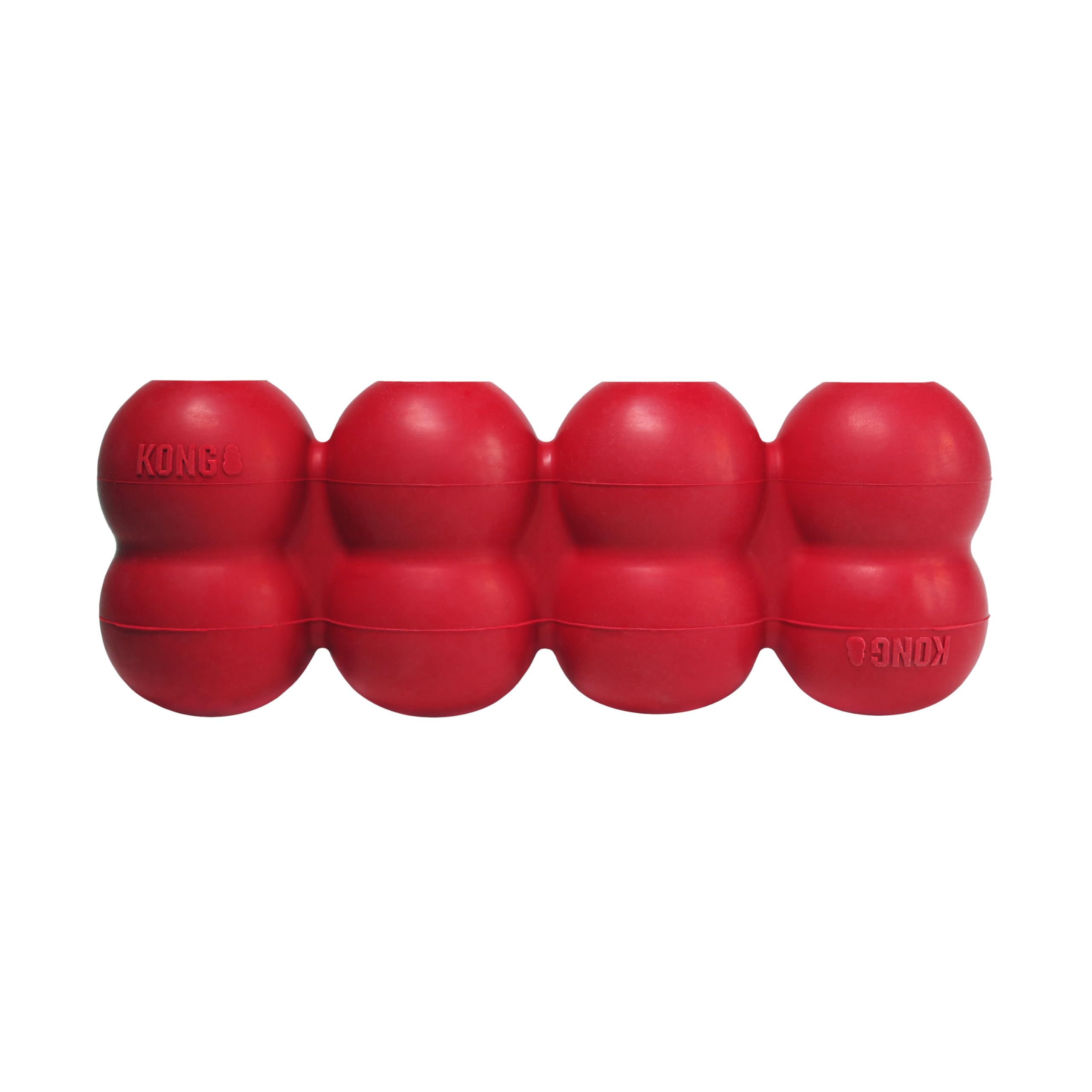 KONG Goodie Ribbon four grippers enabling mental stimulation through treat retrieval.