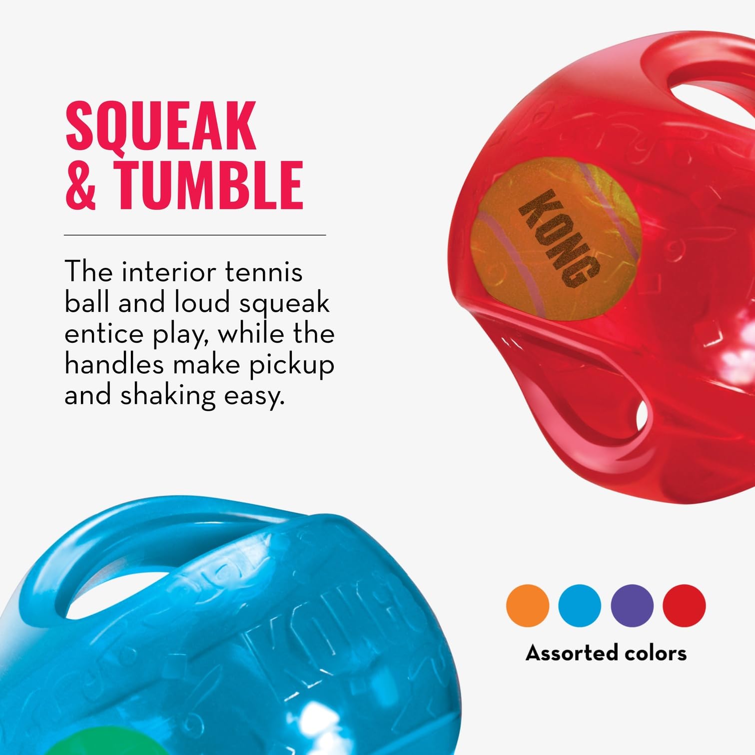 KONG Jumbler Ball easy-grab design for quick picks