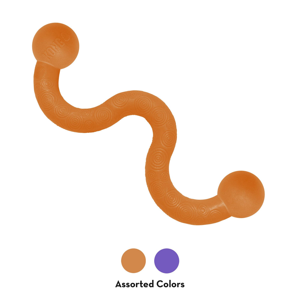 KONG Ogee Stick floating in water for fetch and splash play.