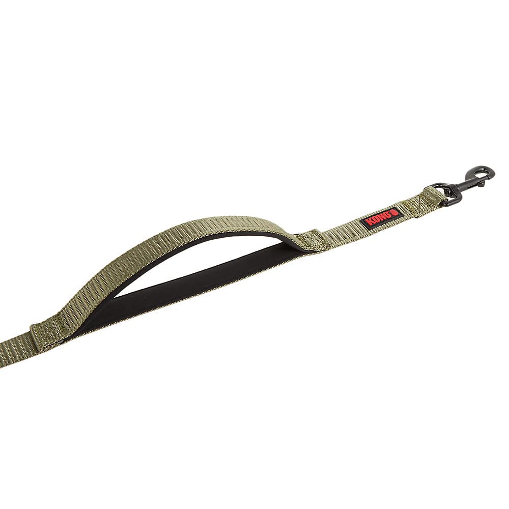 KONG padded neoprene handle provides a comfortable grip on long outings.