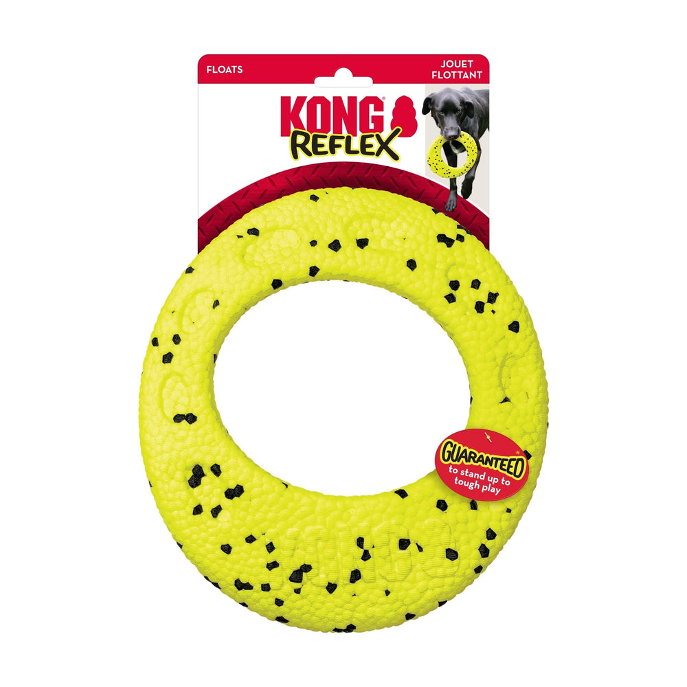 KONG Reflex Flyer is a rugged fetch toy for dogs during play