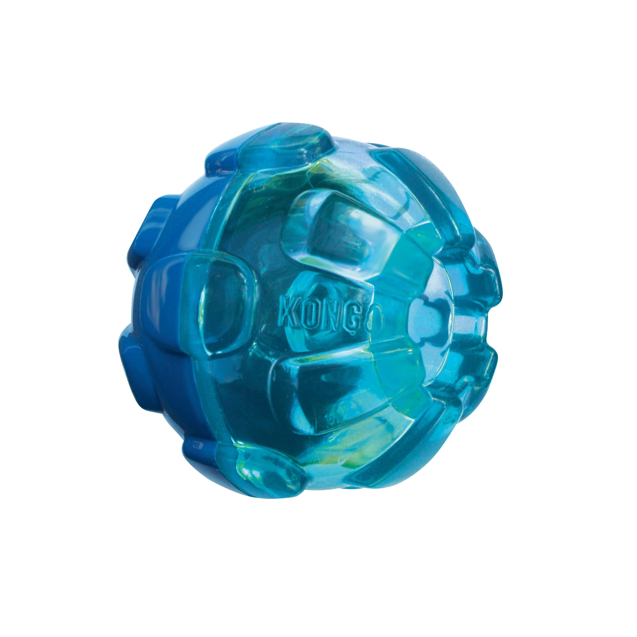 KONG Rewards Ball front view showing large-dog friendly durable design and treat-dispensing action