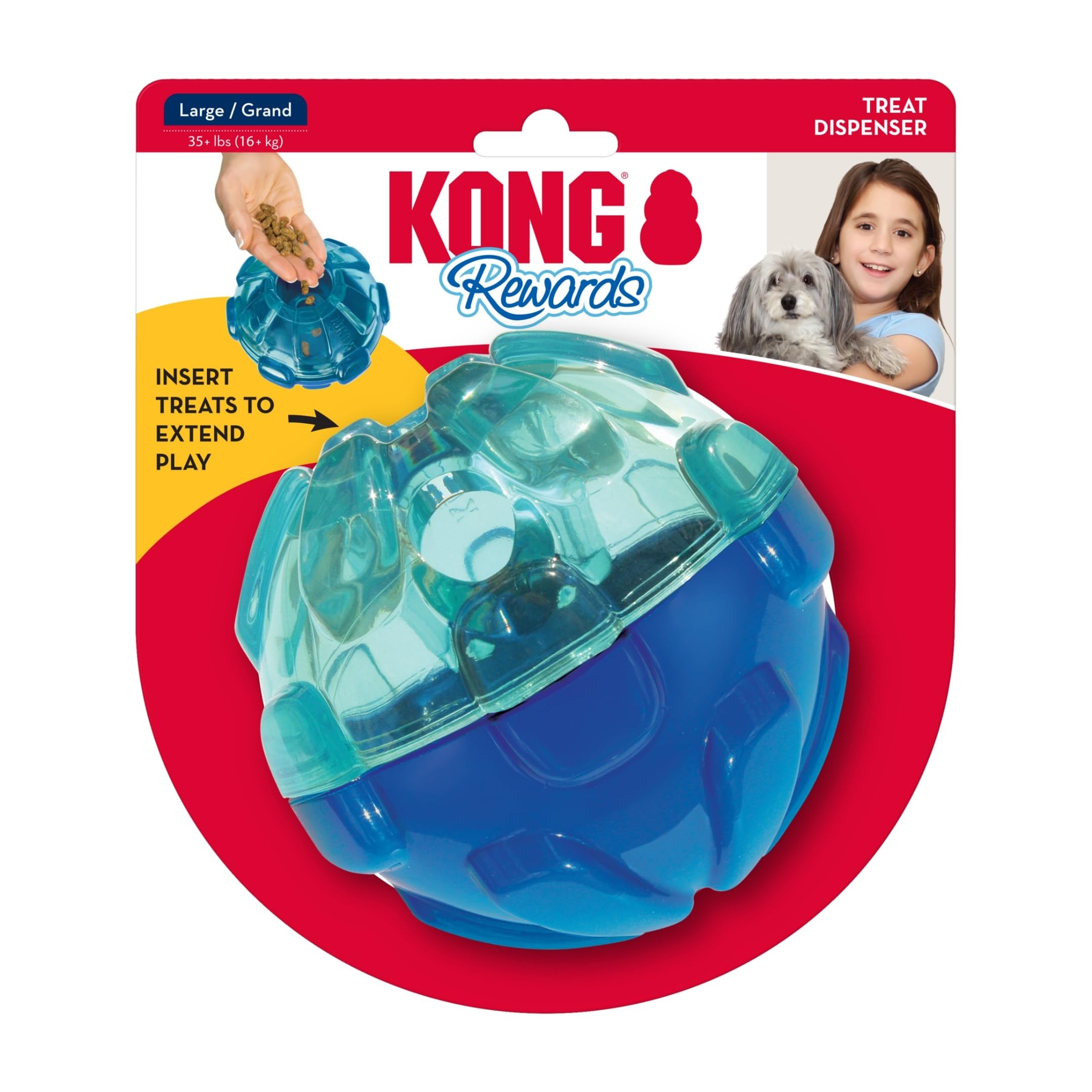 KONG Rewards Ball designed for enrichment and interactive play for large dogs