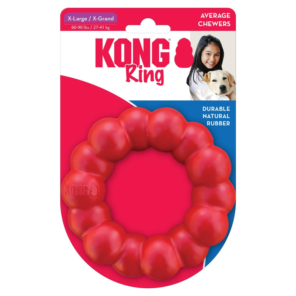 KONG Ring XL outdoor chew scene demonstrates versatile use outside.