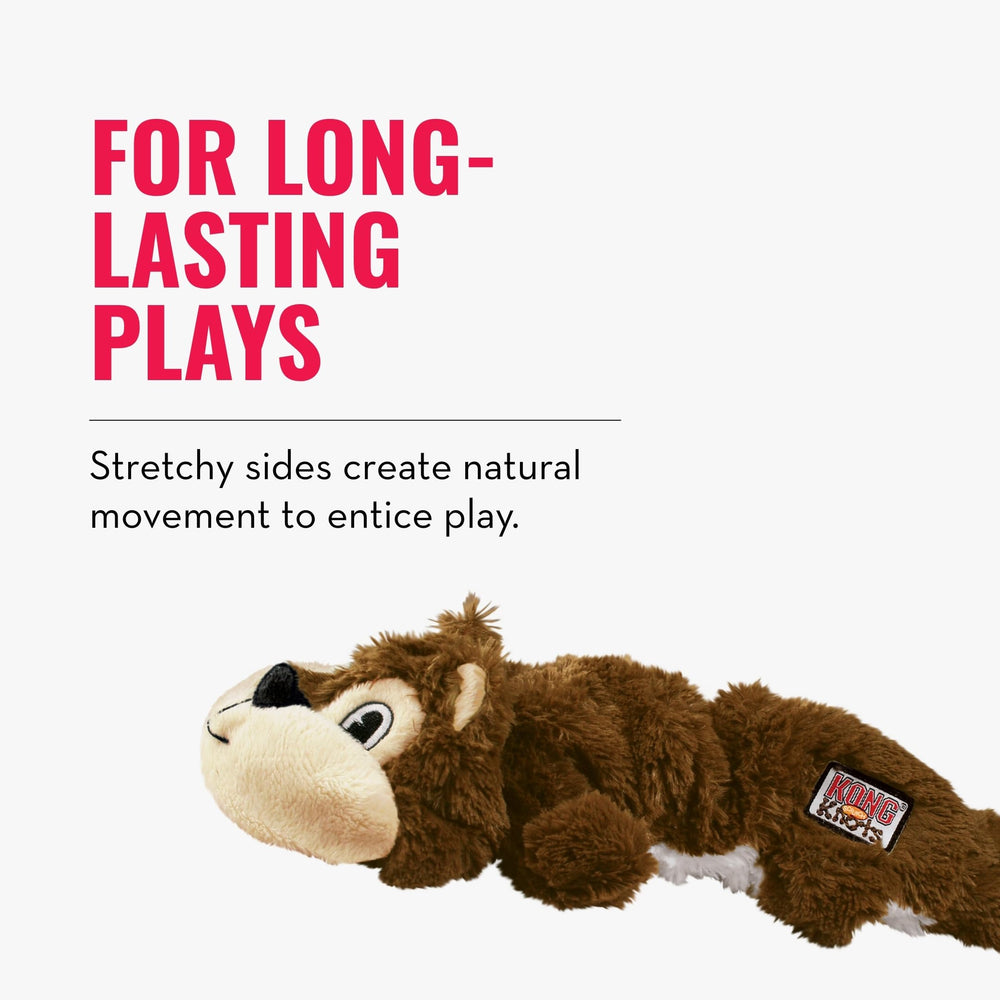 KONG Scrunch Knots Squirrel rope design supports interactive play