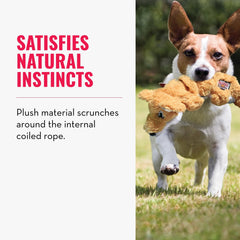 KONG Scrunch Knots Squirrel squeaker for added playtime enjoyment