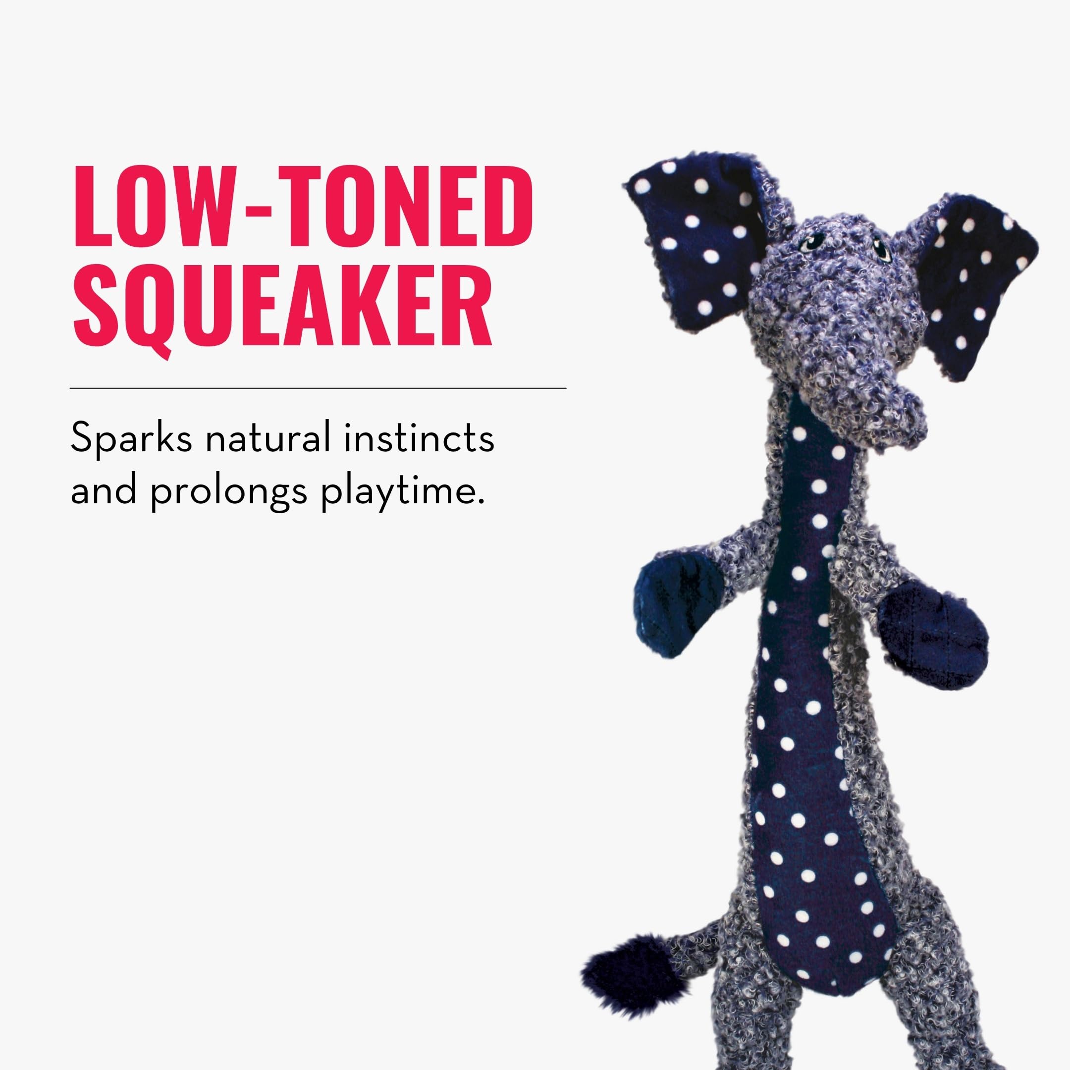 KONG Shakers Luvs Elephant durable rubber for rough play blue large