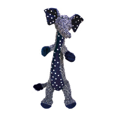KONG Shakers Luvs Elephant long body tug toy in blue large for interactive play