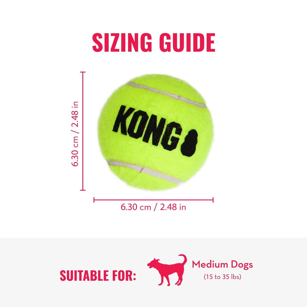 KONG SqueakAir ball set 3 ideal for interactive fetch sessions with pets.