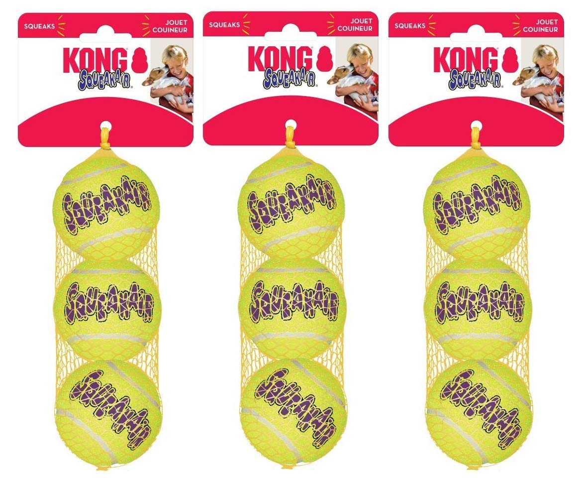 KONG Squeakair ball toy designed for fetch with a squeaker.
