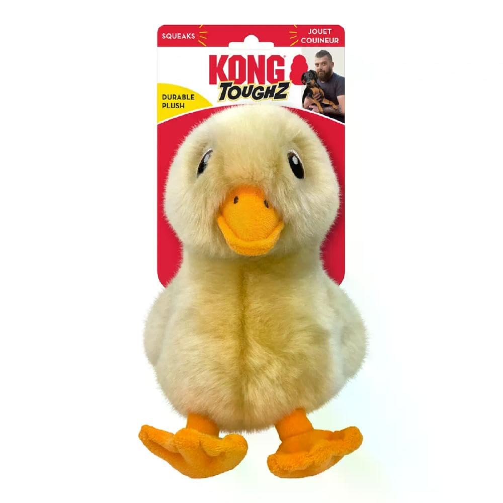 Double squeaker inside the duck plush to spark interactive play