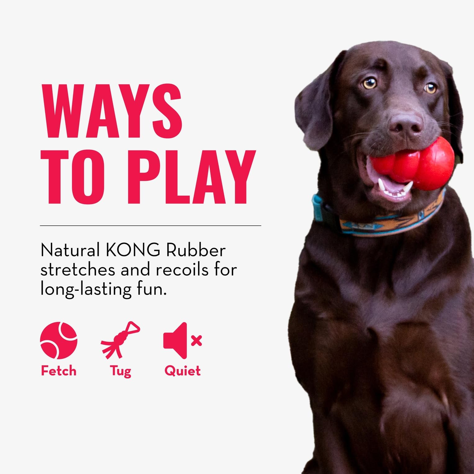 KONG Tug Toy made in the USA with globally sourced materials.