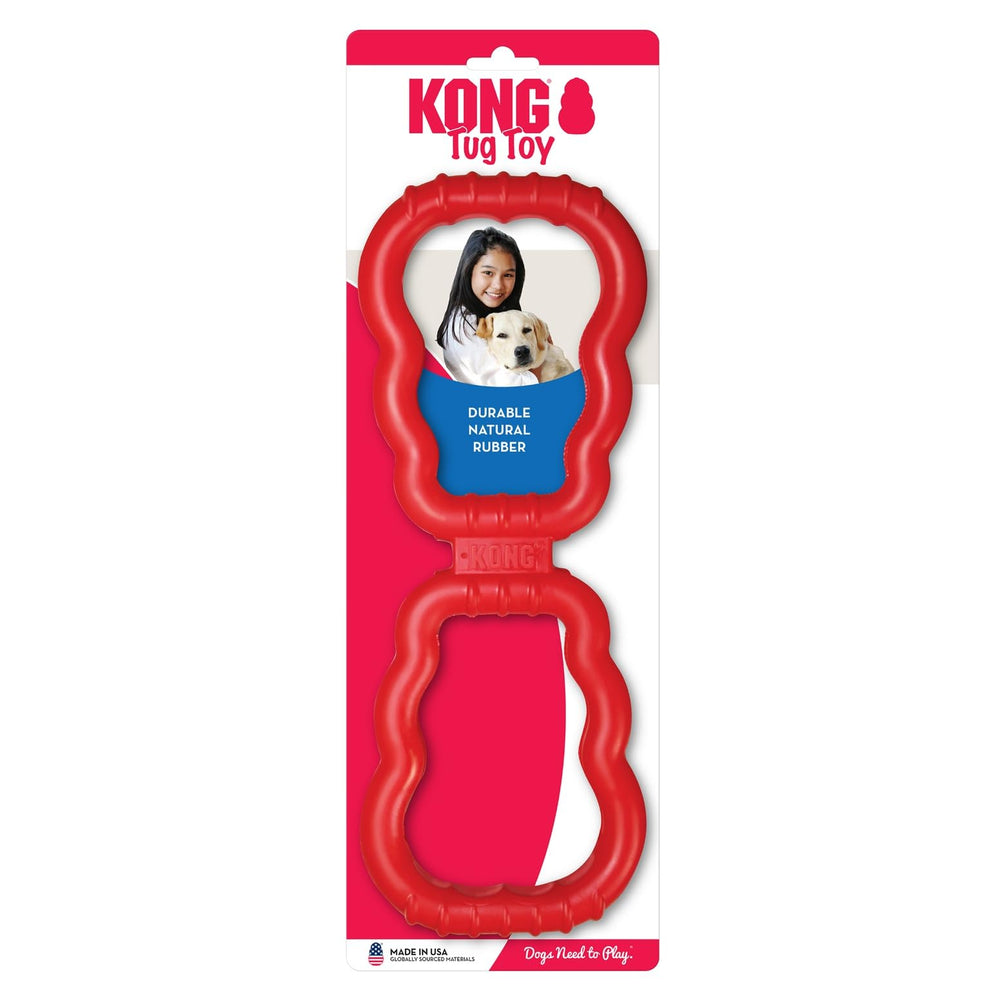 KONG Tug Toy showcasing quality and satisfaction guarantee.