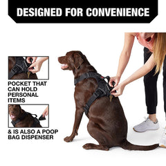 KONG waste bag harness neoprene-padded areas for comfortable fit during outings.