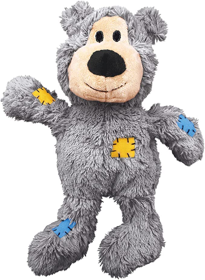 KONG Wild Knots Bears assorted colors include brown, grey, and tan.
