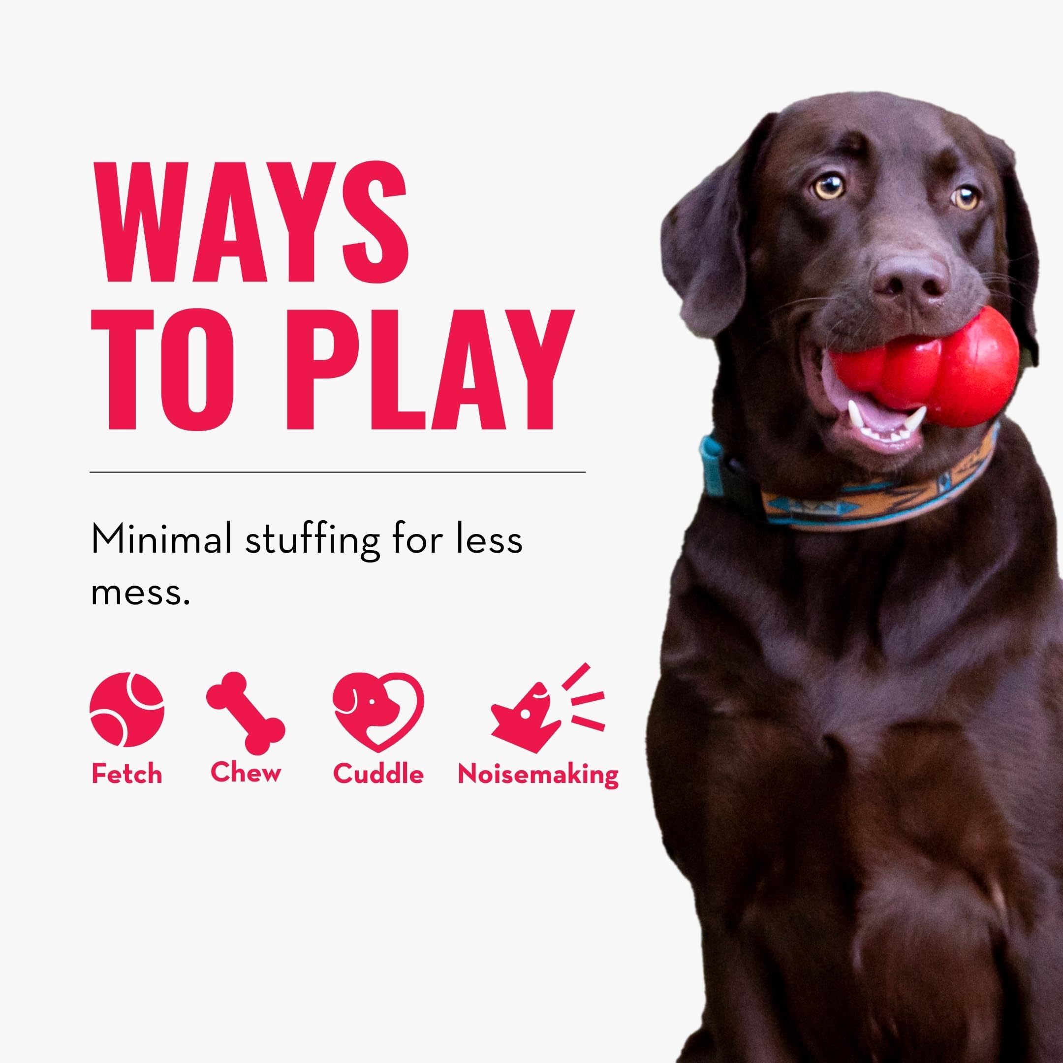 KONG Wild Knots Bears cuddly design supports gentle interactive bonding.