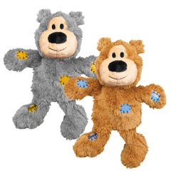 KONG Wild Knots Bears front view in assorted colors for cuddling and play