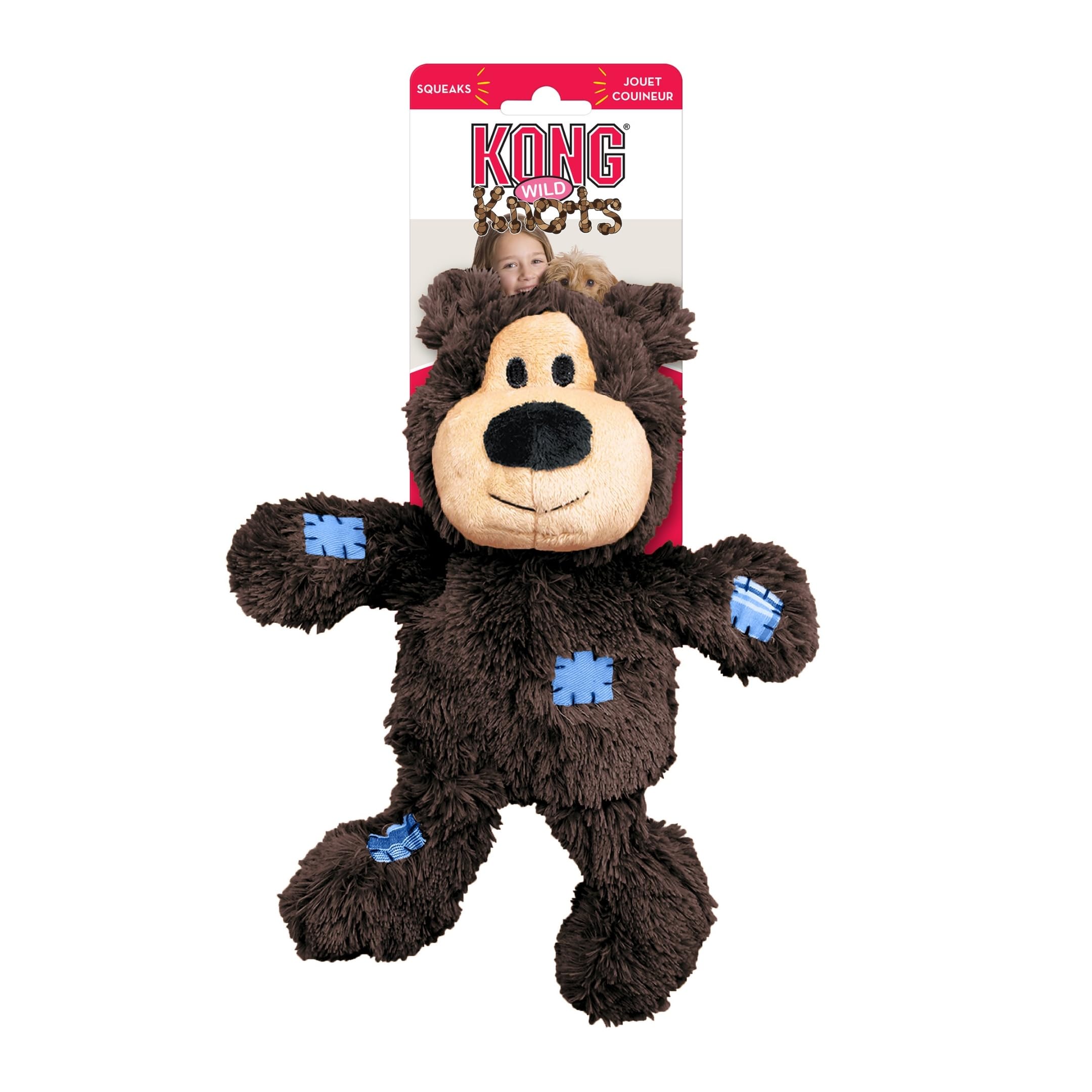 KONG Wild Knots Bears Jumbo size provides a robust option for large breeds.