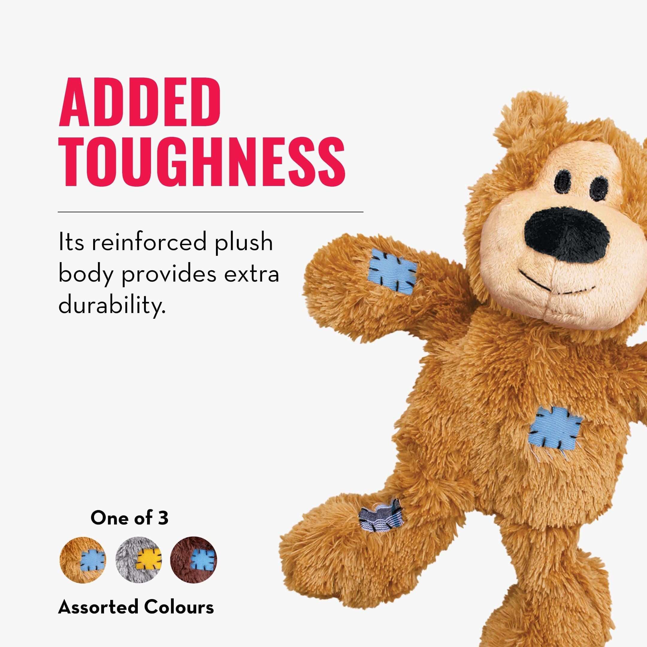 KONG Wild Knots Bears available in medium-large size for bigger dogs.