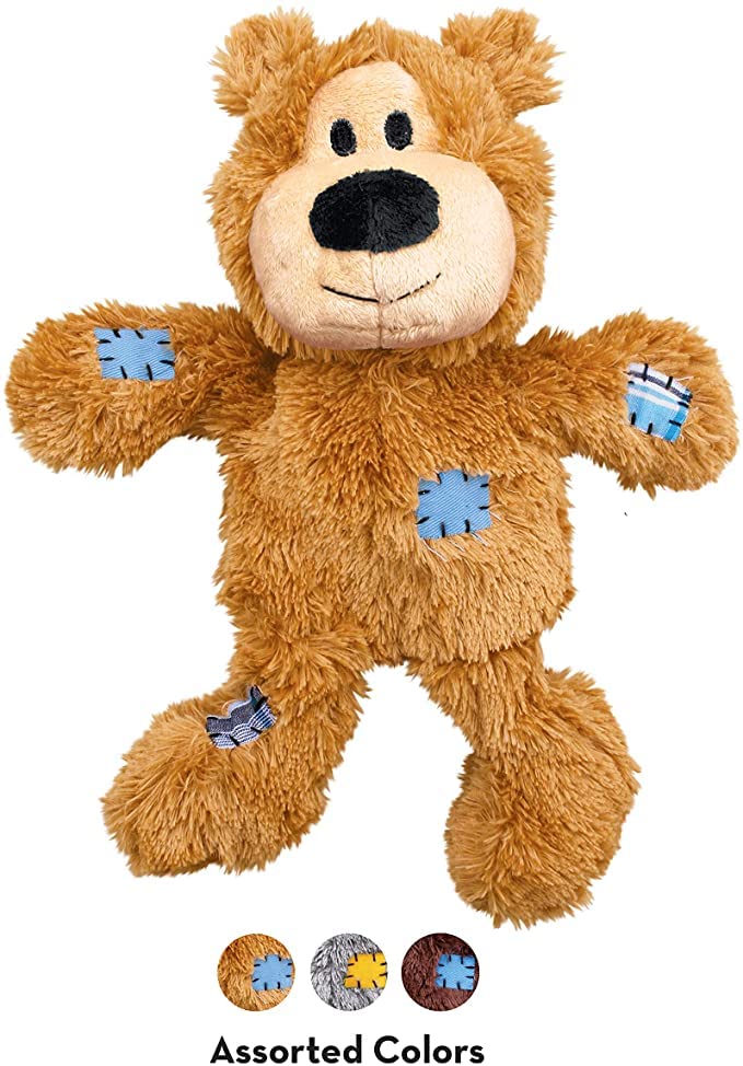 KONG Wild Knots Bears small/medium pack two toys for versatile play.