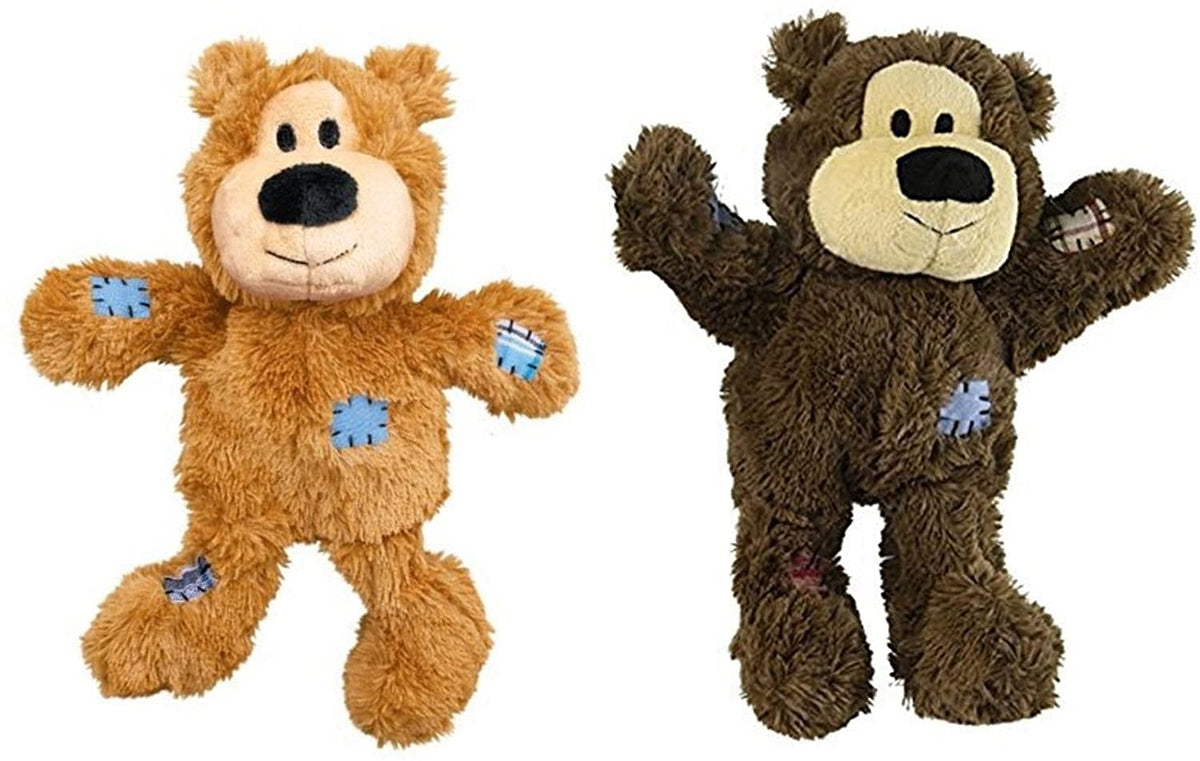 KONG Wild Knots Bears soft plush exterior with durable design for gentle chewers.