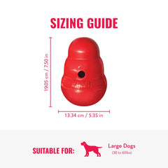 KONG Wobbler is dishwasher-safe for simple cleanup after meals.