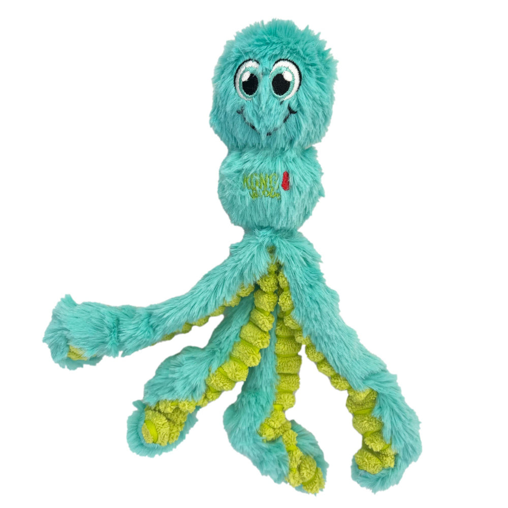 KONG Wubba Octopus minimal stuffing reduces mess during play.