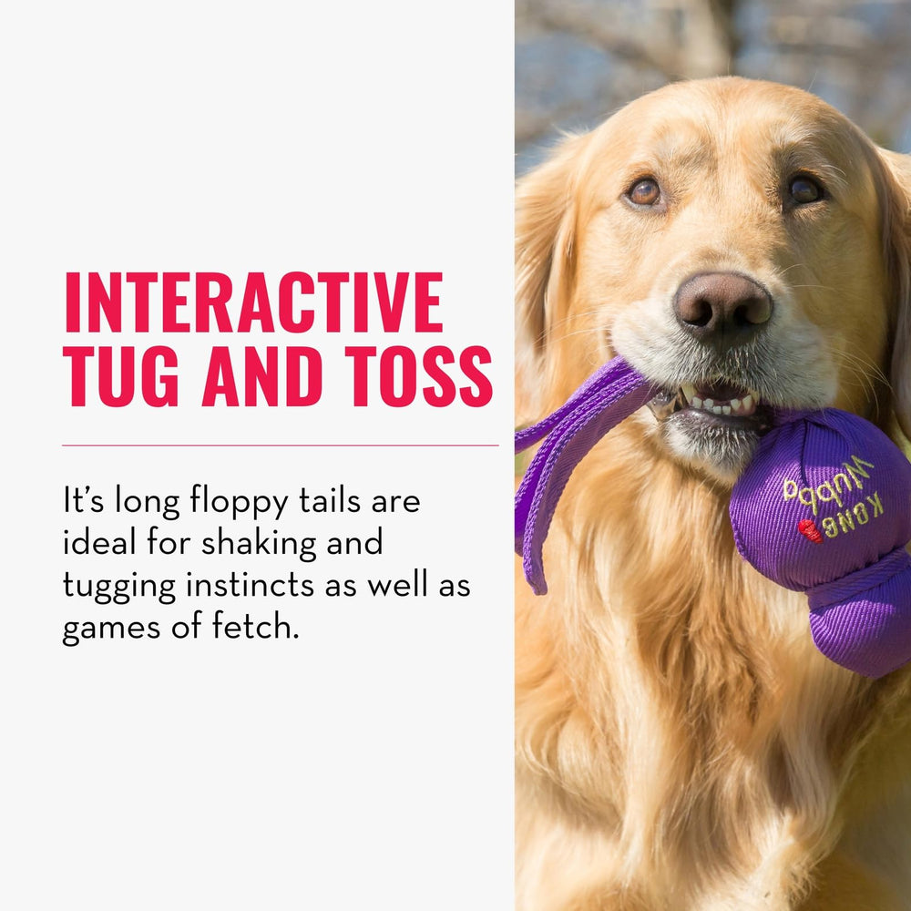 KONG Wubba XL reinforced nylon outer resists tough chewers during play.